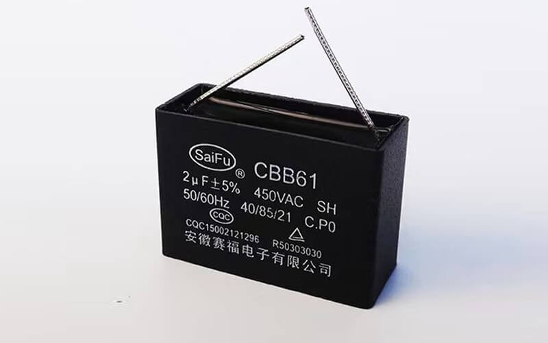 Condensador de ventilador CBB61 con aguja
